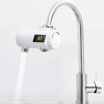 

YOUPIN 220V 3000W Electric Hot Water Heater Faucet 3s Fast Instant Heating Bathroom Kitchen Hot Cold Mixer Tap LED Display