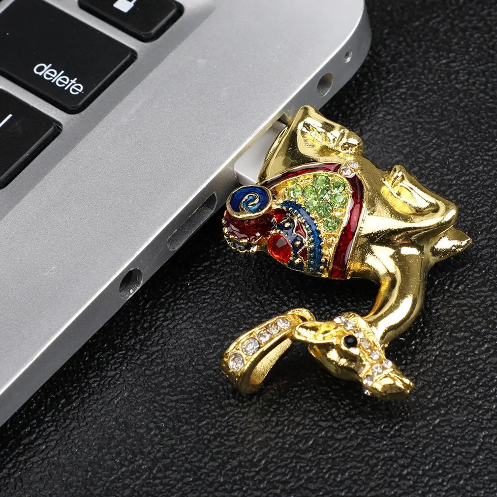 Flash Drive USB Cute Crystal Camel External Storage 64G U Disk