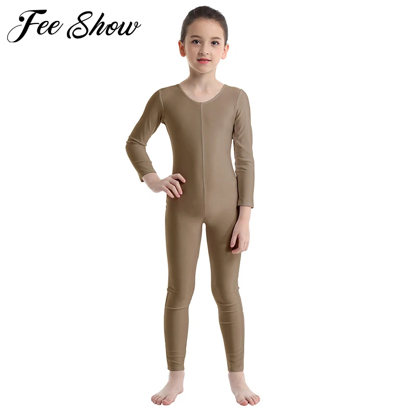 Детские балетные трико балерины для девочек, зимние балетные и гимнастические трико с длинными рукавами для девочек, комбинезон, костюм для спортивных танцев