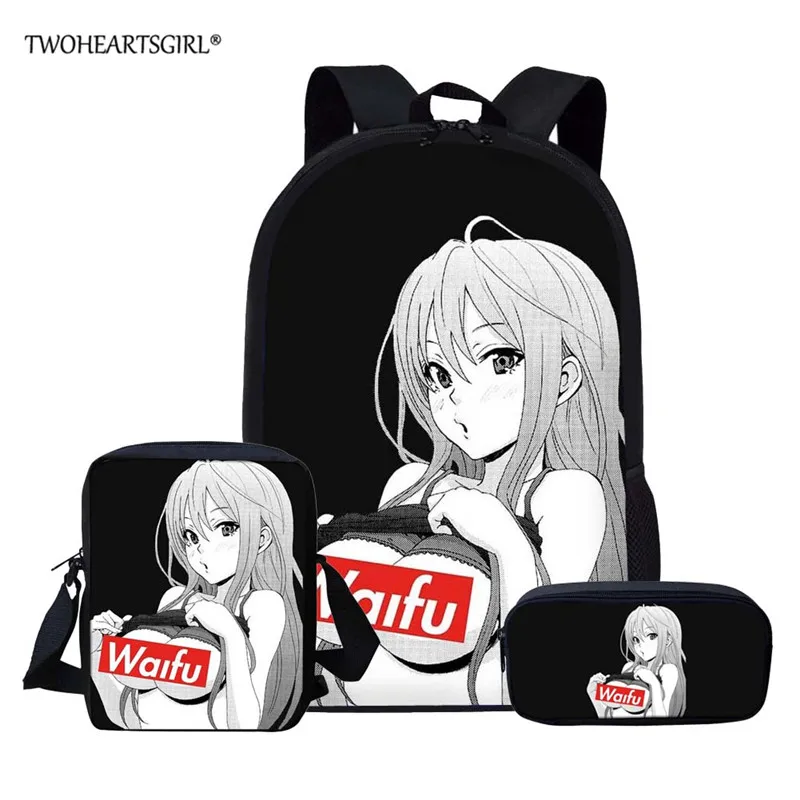 Z5096CEK Twoheartsgirl Набор детских школьных сумок Sugoi Senpai аниме Waifu школьный рюкзак для девочек-подростков детская книга сумка-портфель Mochila - Цвет: Z5096CEK