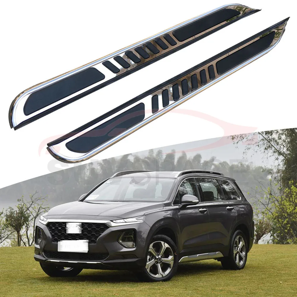 Боковой Шаг подходит для hyundai Santa Fe Беговая доска nerf бар 2 шт. левый и правый алюминиевый боковой шаг боковая педаль
