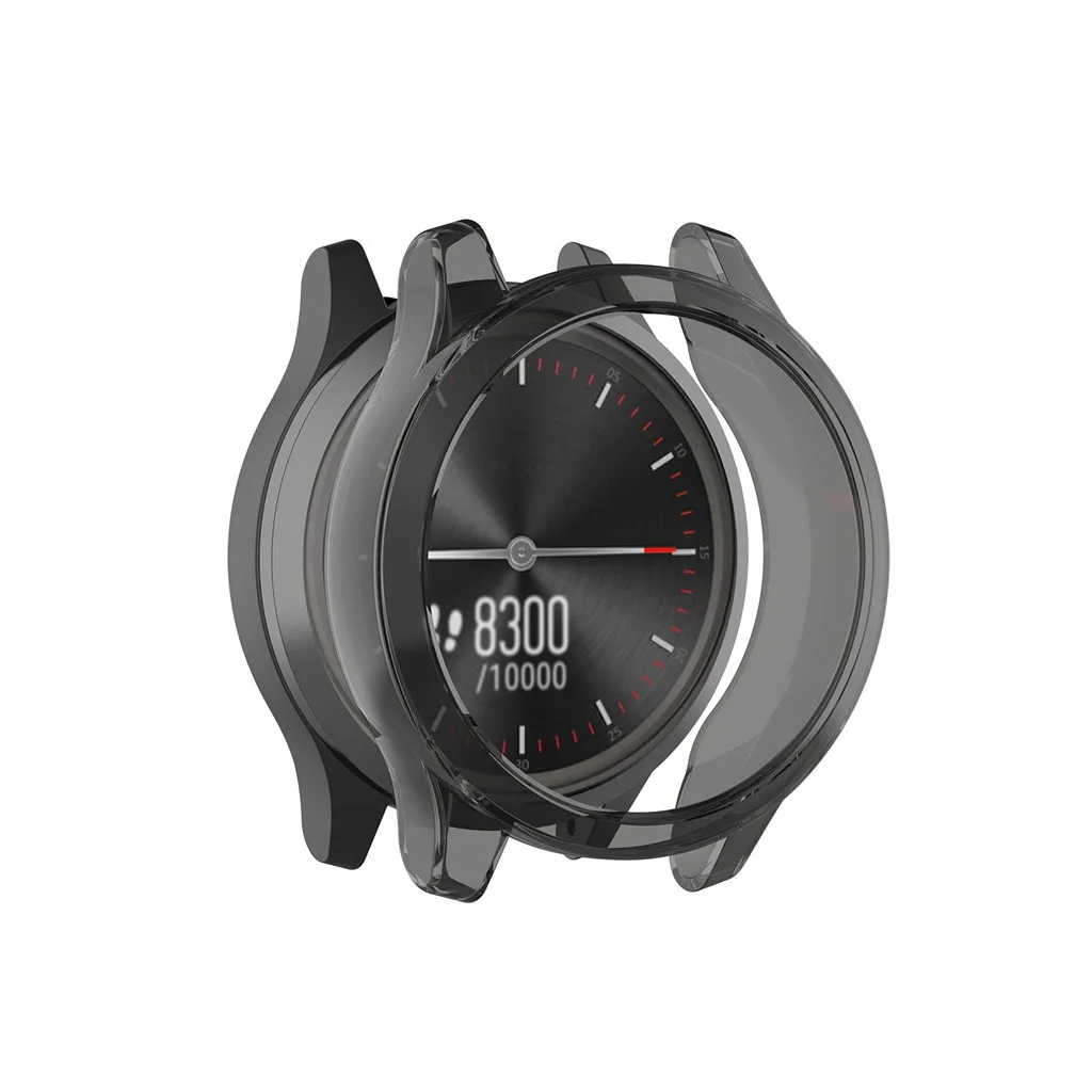 Черный MNYCXEN, чехлы для часов, циферблат для Garmin vivoactive 4, ультратонкий, ТПУ, защитный, силиконовый, мягкий, полный Чехол, оболочка, подходит для Vivomove - Цвет: Черный