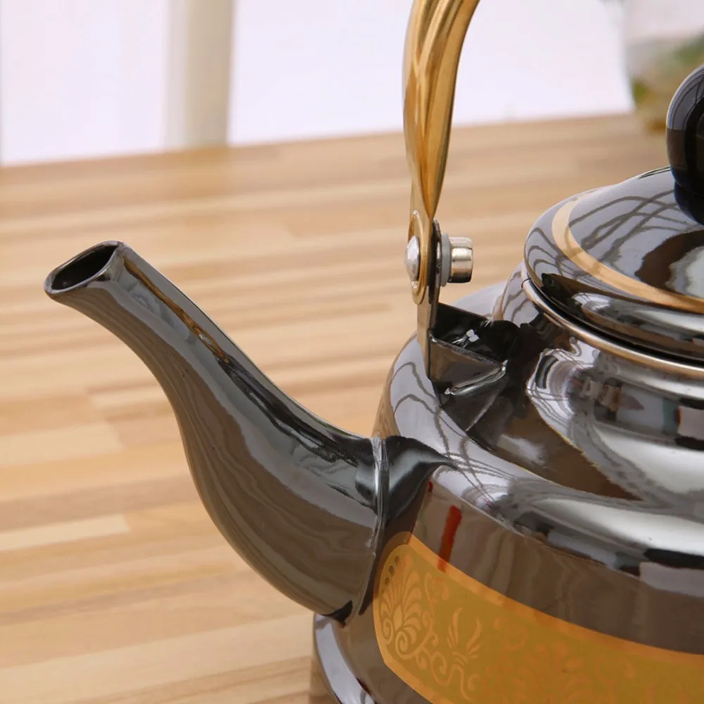 Goede 1.1L 2.5L huishouden ketel kant emaille cup chaleira fluitje waterkokers geëmailleerd waterkoker voor gasfornuis emaille koffiepot fluitketel