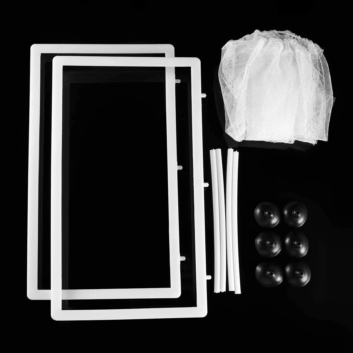 Aquarium Hatchery Fish Tank Incubator Net With Suction Cup Fish Isolation Breeding Net Box for Baby Fishes Clownfish Guppy White