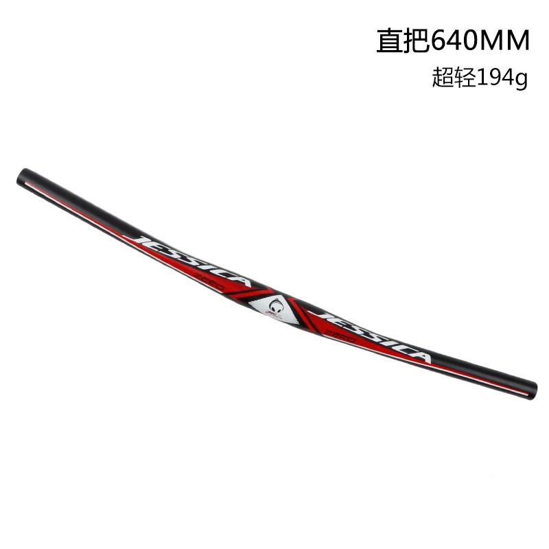 black red 640mm MTB горный велосипед ультра-легкий руль набор Стебель прямой Ласточка-образный руль 640 мм руль 31,6 мм подседельная труба подседельный штырь - Цвет: black red 640mm