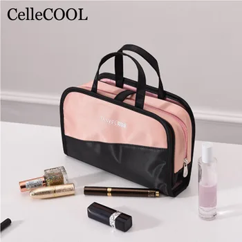 

Contrast color cosmetic bag storage bag large capacity travel multifunctional two-in-one portable inner bag toilet bag simple an