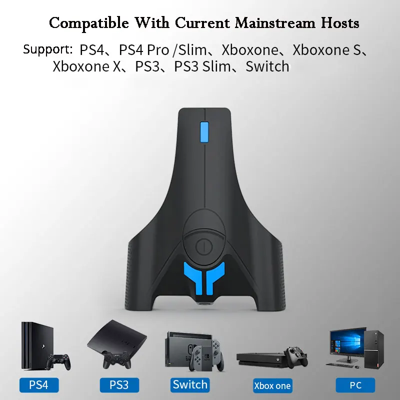 For PS4 Xbox One Switch Keyboard Mouse Adapter Support 3.5MM Headphone Jack Custom Button Controlle