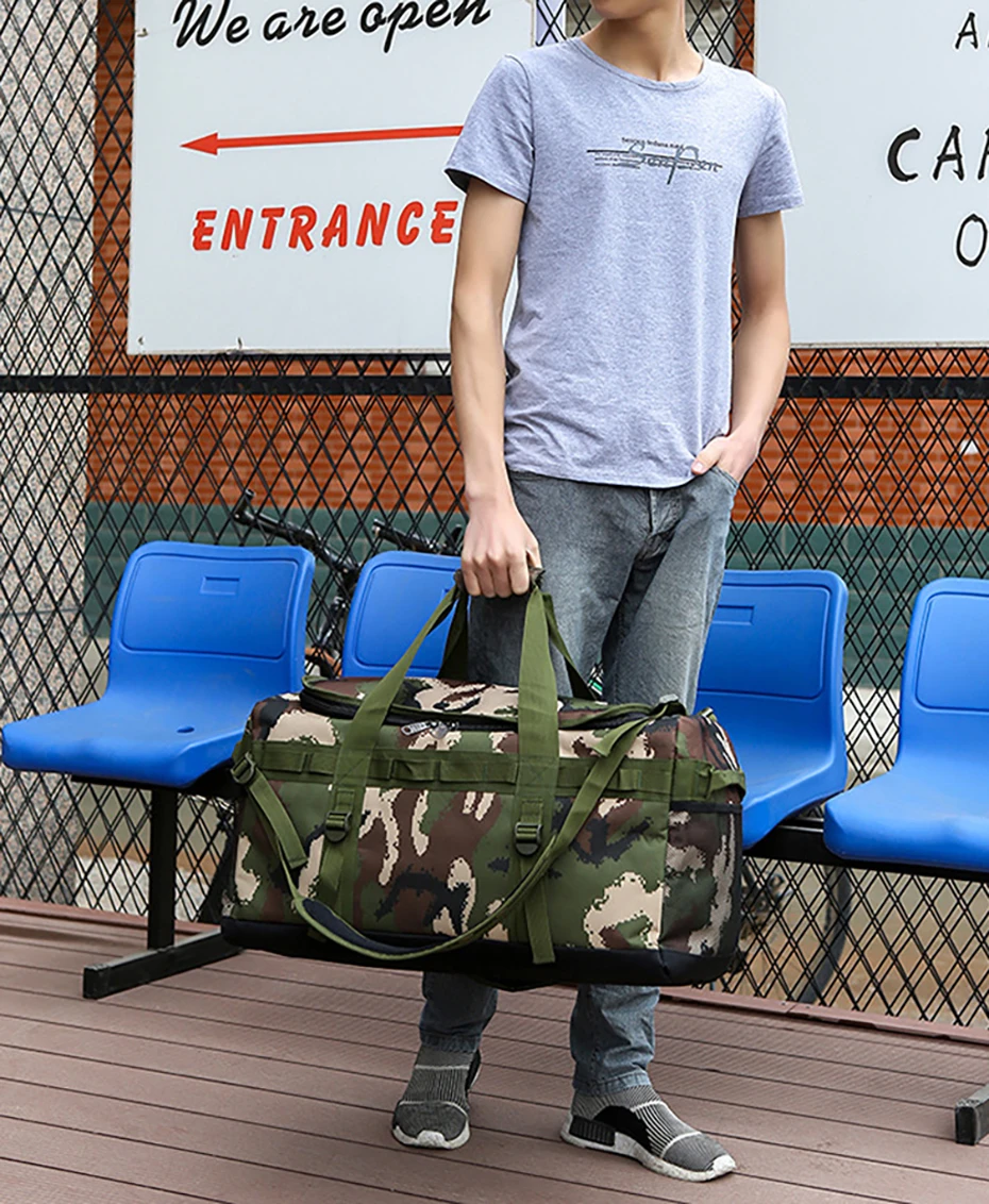 Camo Gym Sports Bag Men Waterproof Fitness Training Backpacks Multifunctional Travel Luggage Outdoor Sporting Tote For Male14