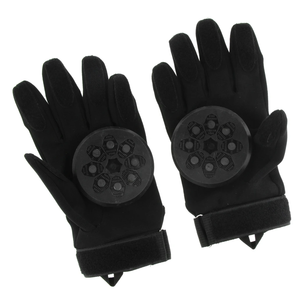 Long Board Downhill Slide Gloves Full Finger Skateboard Gloves & Slide Pucks