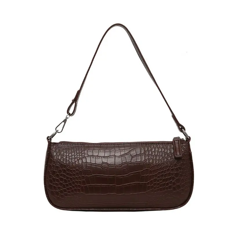 Women Small Shoulder Bag PU Leather Envelope Crossbody Messenger Lady Handbag Purse Embossed Party Clutch - Цвет: brown