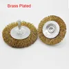 1PCS Shank 6mm Stainless Steel/Brass Plated Wire Brush Wheel T Type Polishing Wood Furniture Grinding Head Abrasive Tool ► Photo 2/2