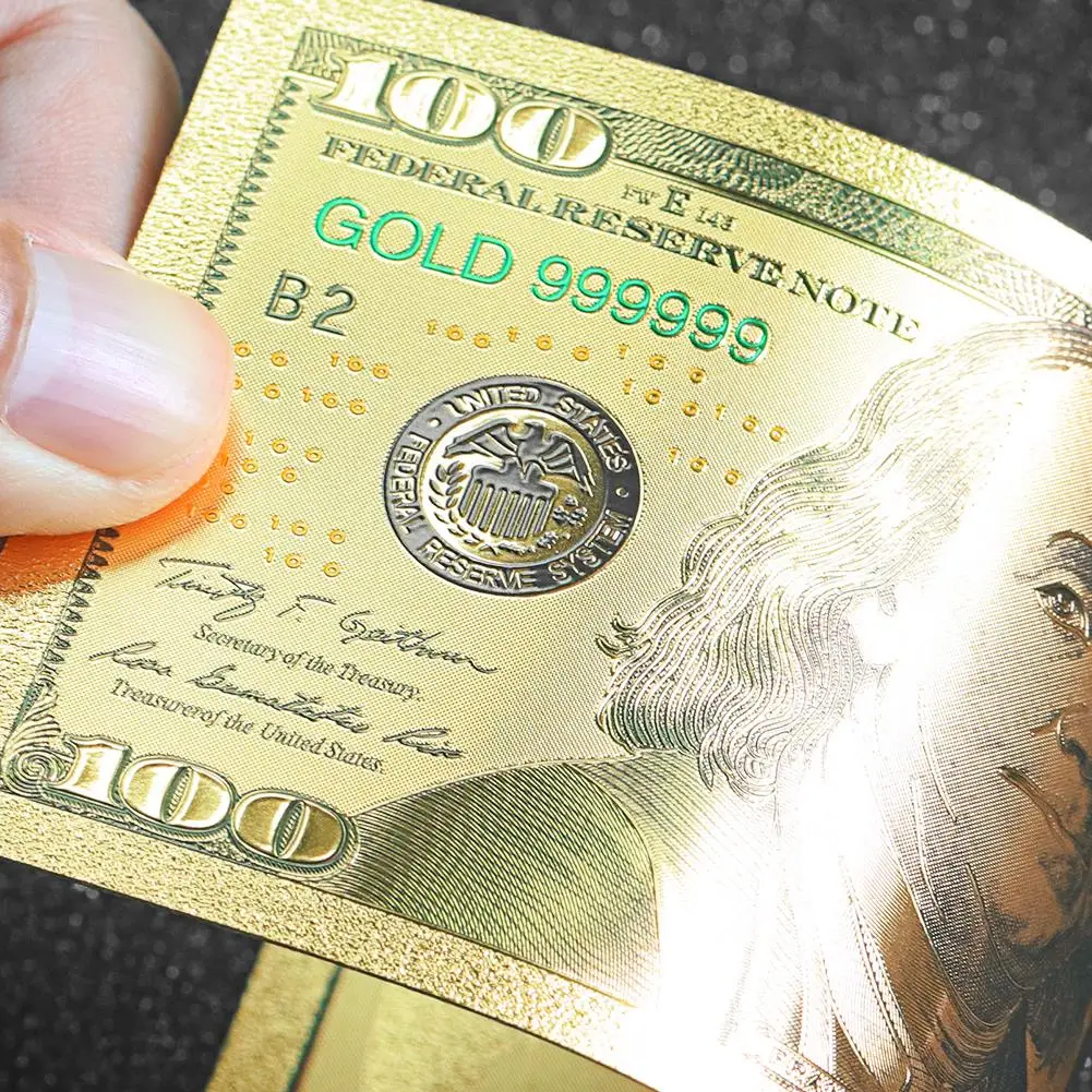 Памятные банкноты коллекции 100 миллиона долларов позолоченные 24k рождественские
