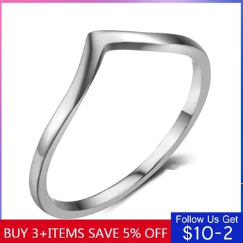 

CodeMonkey V Shape Simple Rings For Women Making Gift 100% Real Sterling Silver Fashion Jewelry Rings Hot Sale CMR762