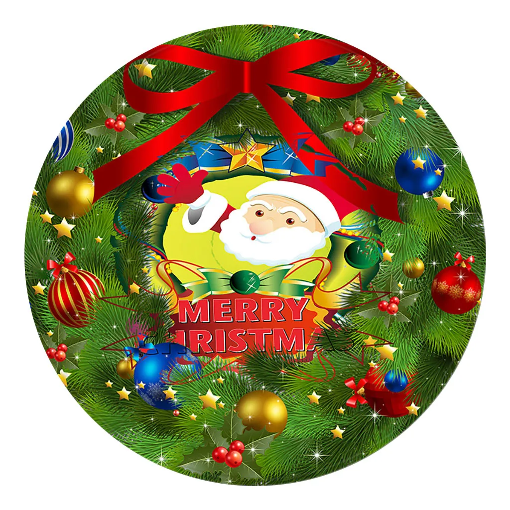 Merry Christmas напольный коврик круглый коврик кухонный дверной проем напольный коврик ванной 60 см водонепроницаемый домашний коврик T3