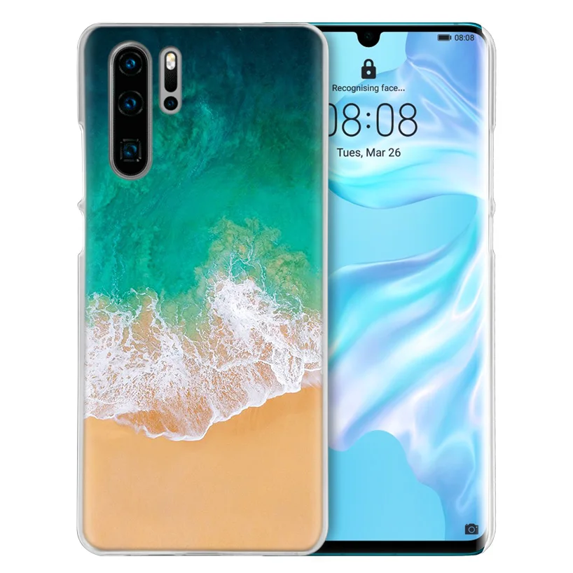 Жесткий чехол для huawei P30 P20 P10 mate 30 20 10 Nova 5 5i Pro Lite P Smart Z Plus волны океана воды света рефракцио