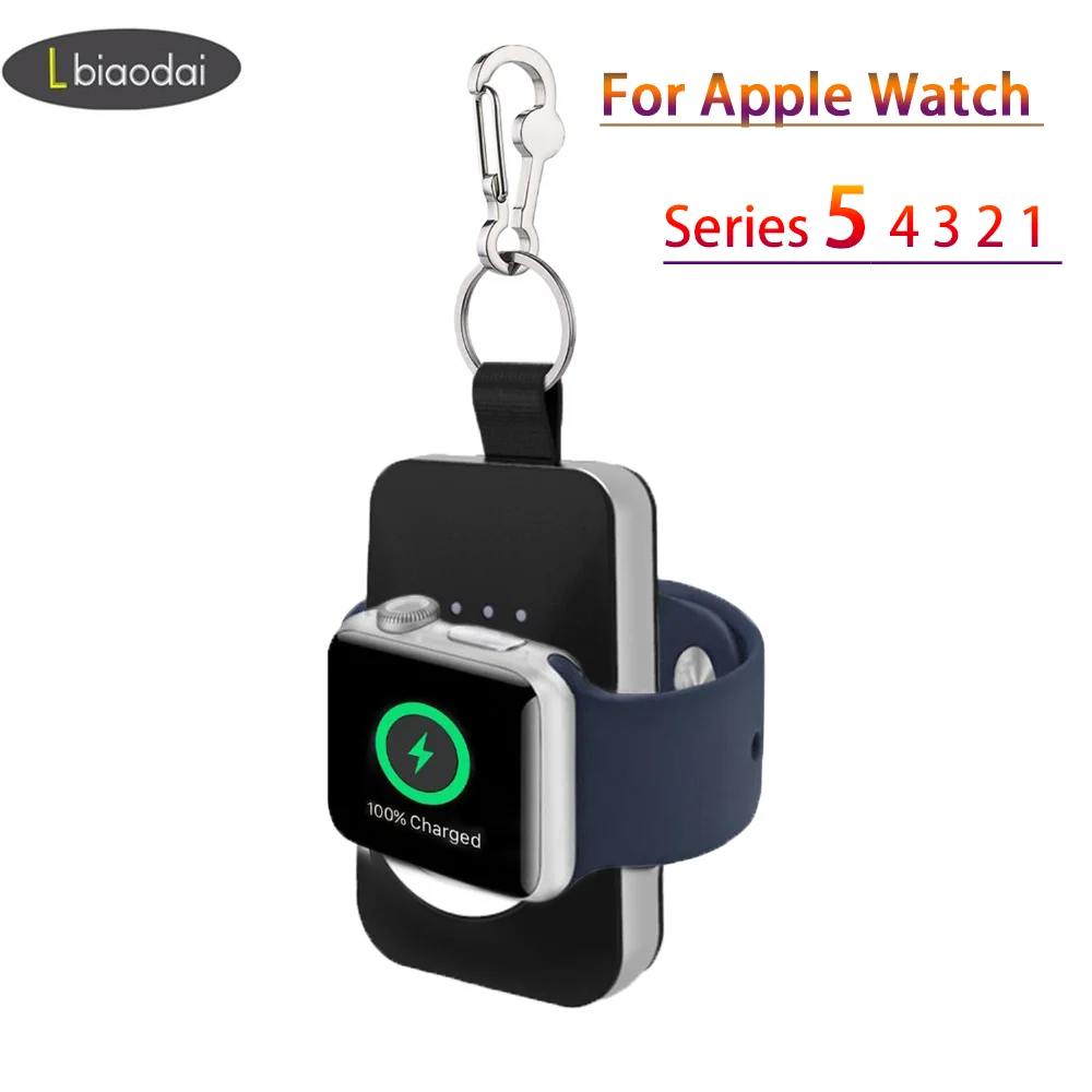 Portable Charger for Apple Watch 5 4 iwatch band series 5 4 3 2 1 QI Wireless Magnetic Charger Power Bank watch Accessories