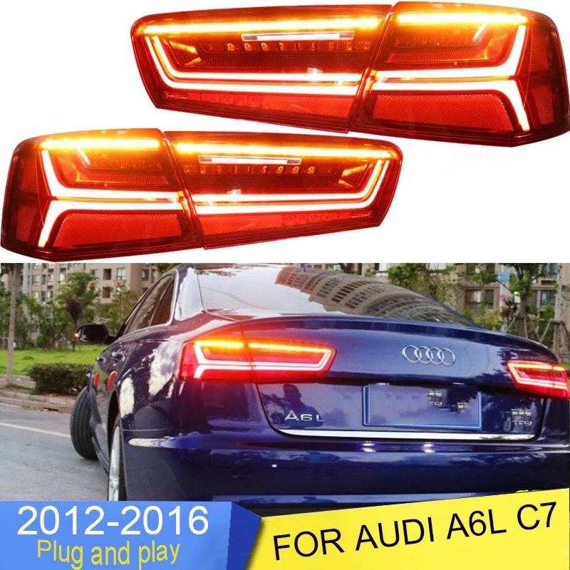 Для audi 2012~ /2009~ 2011 A6L хвост светильник, C7 C6 светодиодный, A4, A6L задний светильник, Q3, Q5, Q7, S3 S4 S5 S6 S7 S8; A6L задний фонарь стайлинга автомобилей - Цвет: for audi A6L C7