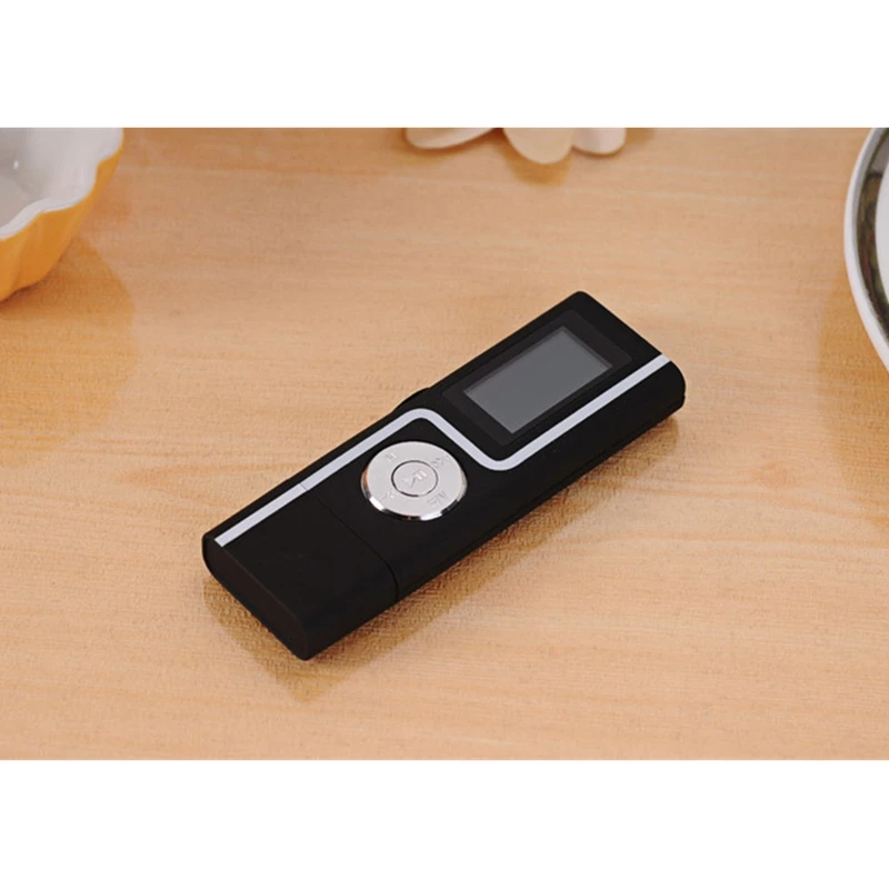 AMS-Mp3 Music Player 16Gb Recording Function With Fm Two Headphone Jack U Disk Mini Walkman Black Plastic