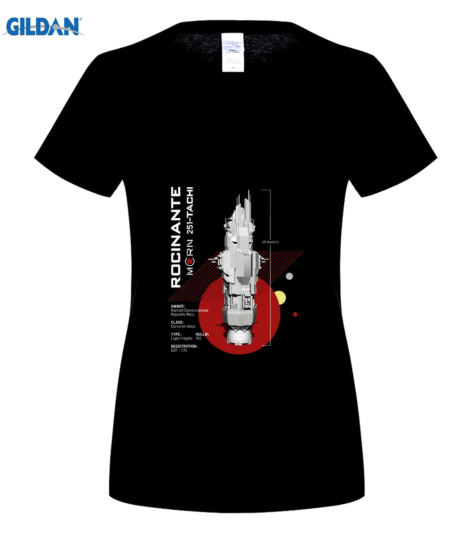 The Expanse Rocinante shipping Летняя мужская футболка с коротким рукавом - Цвет: women black