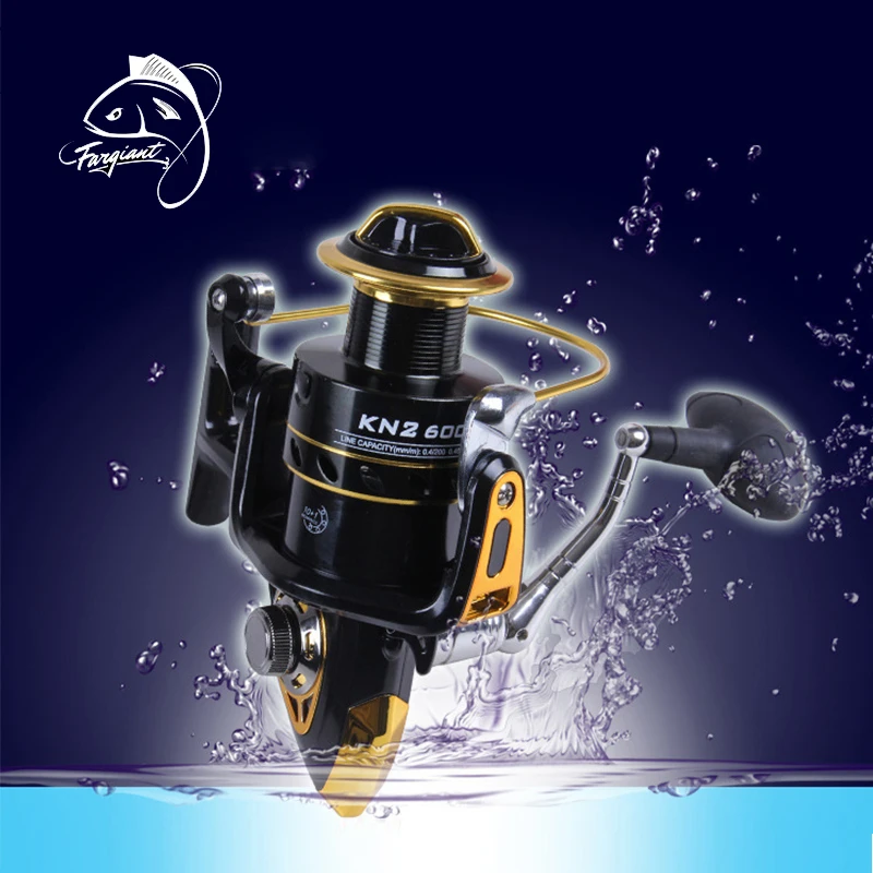

Fargiant 4.8:1 Fishing Reel 6000H-10000H All Metal Spool Spinning Reel Stainless Steel Handle Line Spool Fishing Accessories