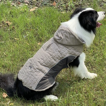 

Autumn Winter Pet Hoodie Thicken Dog Cotton Coat Warm Flannel Jacket For Small Medium Large Dogs Multi-size Soft Dog Clothes