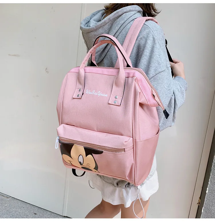 Disney Микки Маус рюкзак женский модный рюкзак кампус дорожная сумка Большая вместительная сумка школьная Студенческая сумка