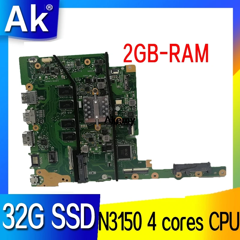 E402SA Laptop Motherboard For Asus Suitable for 15&quot laptops E402S Mainboard W/(N3150 4 cores CPU+2GB RAM+ 32G SSD)Test Ok | Компьютеры
