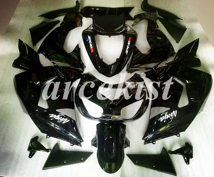 

4 Gifts New ABS Motorcycle Full Fairings kit Fit For Kawasaki Ninja ZX-10R ZX10R 2006 2007 06 07 Custom Black