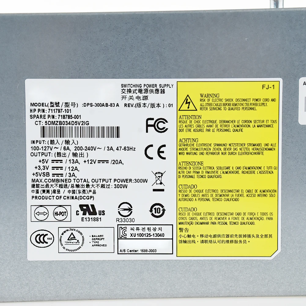 Used Power Supply 711791-101 718785-001 DPS-250AB-95A for HP DL320e Gen8 V2 250W Perfect Replacement for 751909-001 748343-001