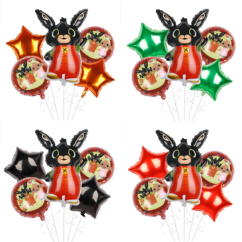 кролик солдат тема фольга аэростат вечеринка декоративный мультик Bing Bunny Globos 5