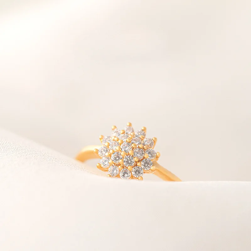 Wedding Rings Gold 14K 1.5 Carats Diamond For Women Luxury Engagement