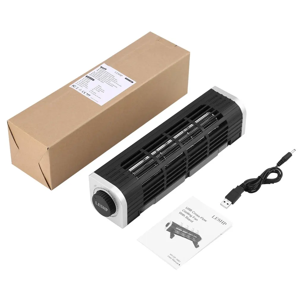 

LESHP Laptop Cooling Fan Pad Stand USB Fans Powered Cross Flow Notebook Cooler Cooling Computer Tablet Phone Mount