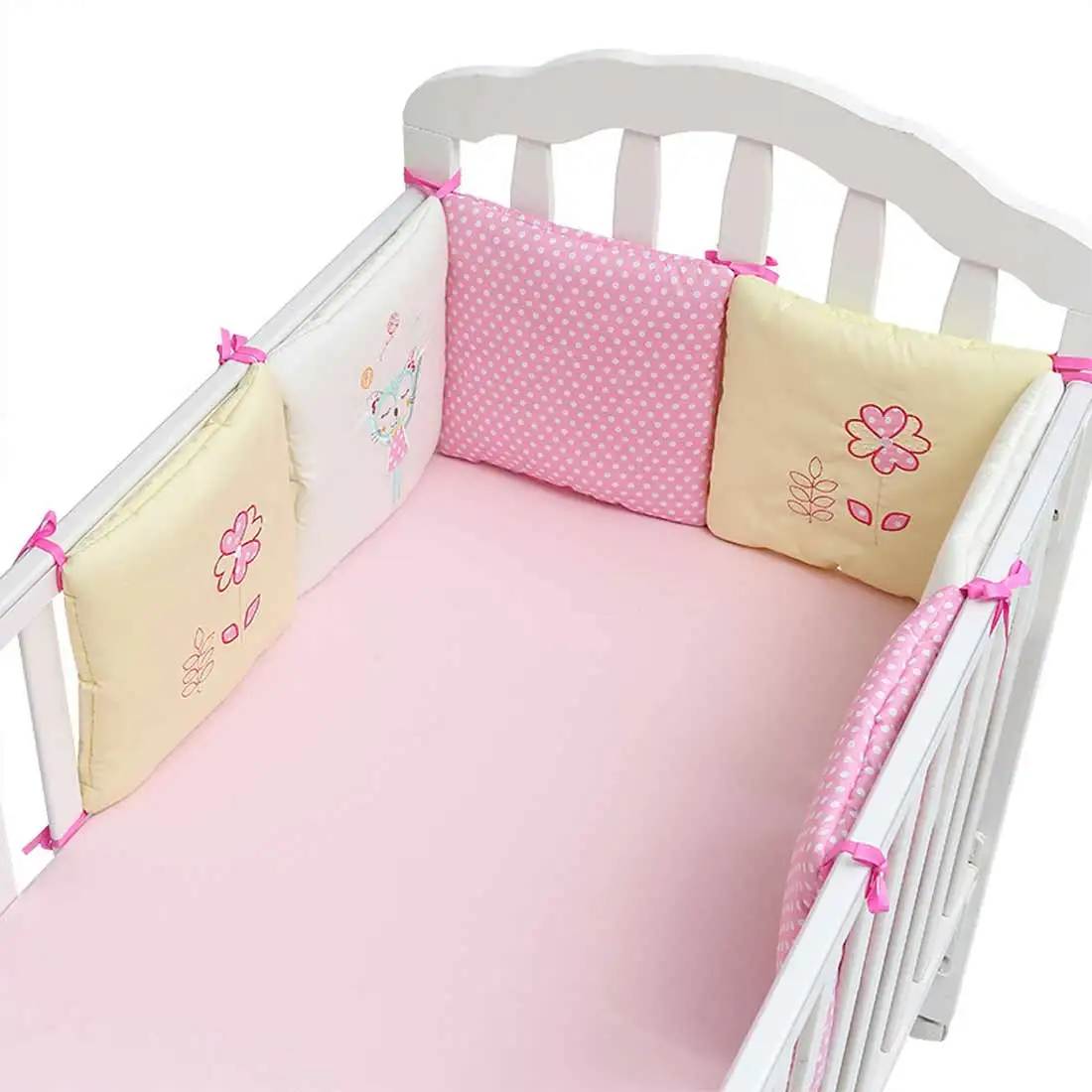 6 шт./партия детская кровать протектор кроватки бамперы детская кровать бампер в детская кроватка бампер Безопасность хлопок смесь детские постельные принадлежности набор - Цвет: 2