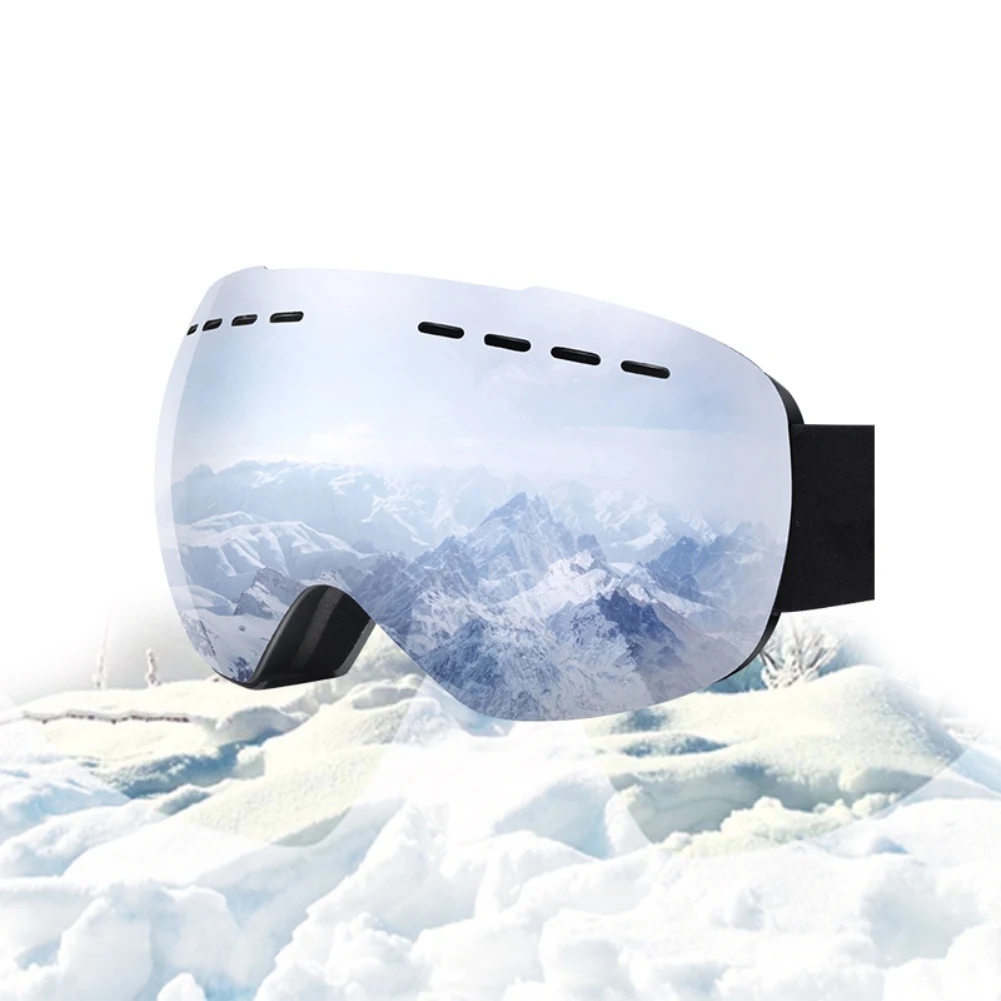 Двухслойные лыжные очки УФ анти-противотуманные защитные очки для катания на коньках очки сферические линзы снежные очки для сноуборда