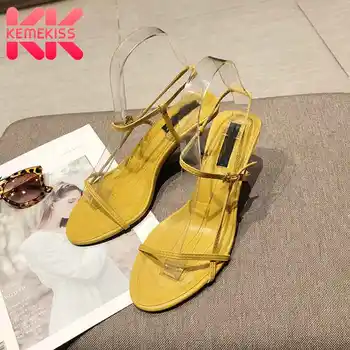 

KemeKiss 5 Color Fashion Women Sandals Buckle Strap High Heel Summer Shoes Women Sexy Party Wedding Lady Footwear Size 35-39