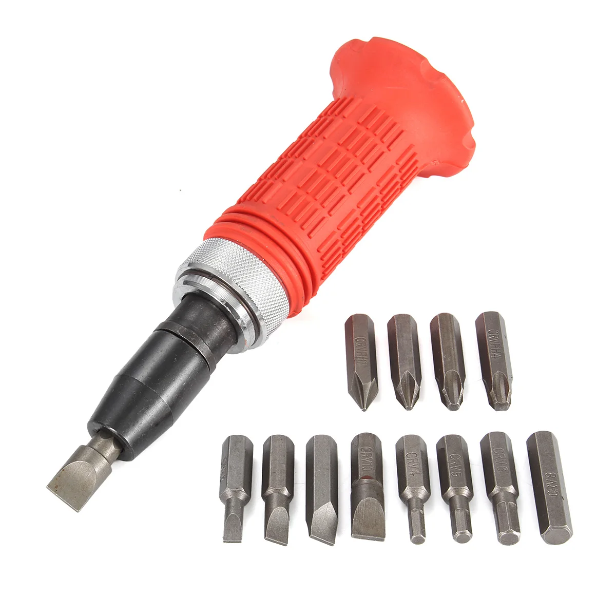 Multi-purpose Impact Screwdriver Set Screwdriver Head Set Driver Carbon Steel Multi Bits Hammer Socket Repair Kit Storage Box