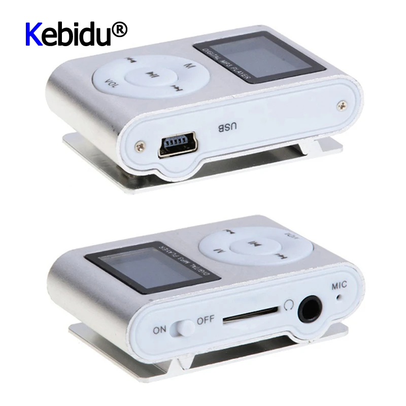 Миниатюрный музыкальный плеер с USB разъемом цифровой MP3 ЖК экраном поддержка карт