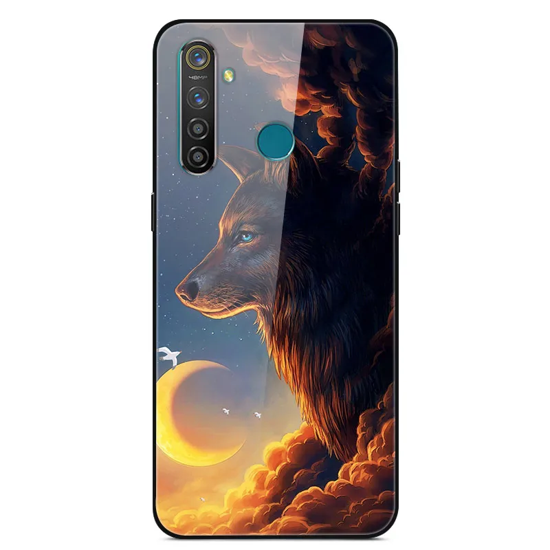 Для OPPO Realme 5 Pro Чехол Жесткий стеклянный чехол для телефона чехол для Funda OPPO Realme 5 Pro Чехол TPU бампер закаленное для Realme5 Pro