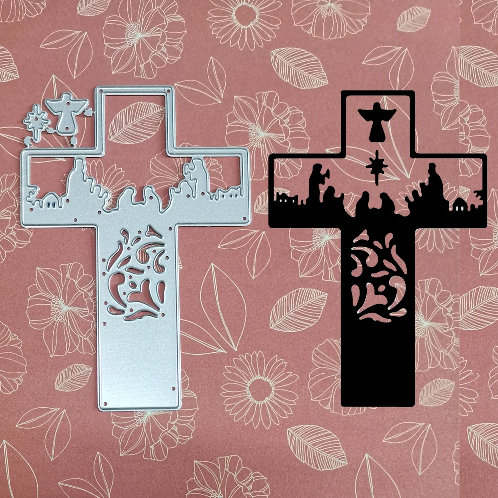 Estel Cross Jesus is born трафарет для резки металла создания карт Новое поступление