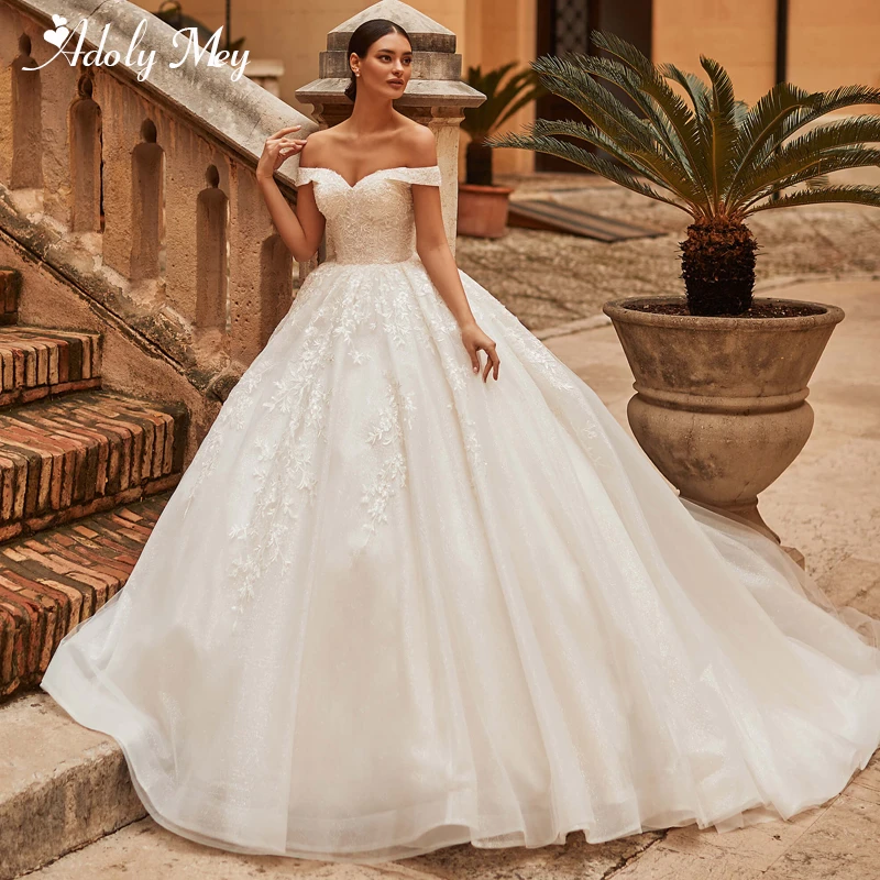 winter wedding dresses Adoly Mey Gorgeous Appliques Ball Gown Wedding Dress 2022 Luxury Beaded Sweetheart Neck Lace Up Court Train Princess Bridal Gown gown for wedding