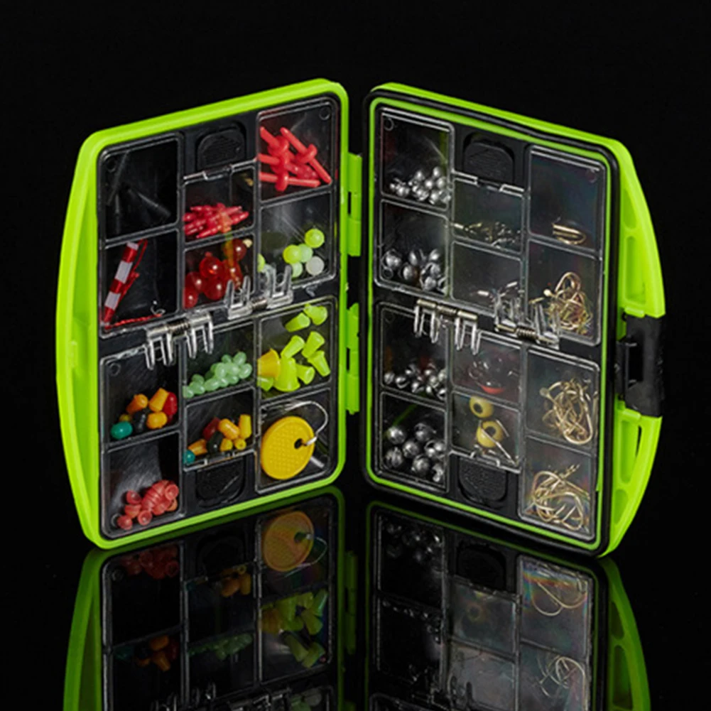 

24 Compartments Accessories Lures Swivels Fishing Tool Set Useful Connector Tackle Box Double Layer Outdoor Sinkers Portable Jig