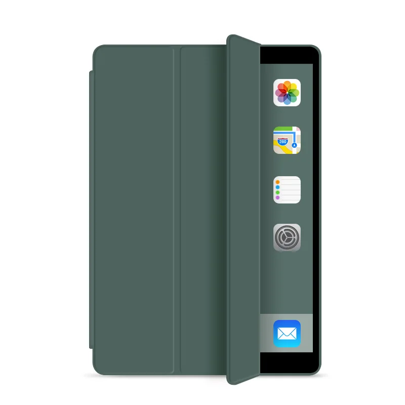 Для iPad Air 3 чехол Funda Тонкий Магнитный откидной складной Стенд силиконовый мягкий задний смарт-чехол для iPad Air3 10,5 дюймов чехол s - Цвет: Dark green