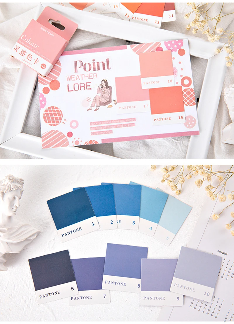 Inspiration color Card Bullet Journal Декоративные Канцелярские наклейки s Скрапбукинг дневник DIY альбом этикетка стикер школьные принадлежности