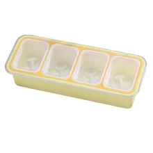 1 шт., кухонная бытовая приправа, коробка, контейнер для приправы, набор для соли, специй, банка для специй, Porta, Темперо, полка для специй(желтый