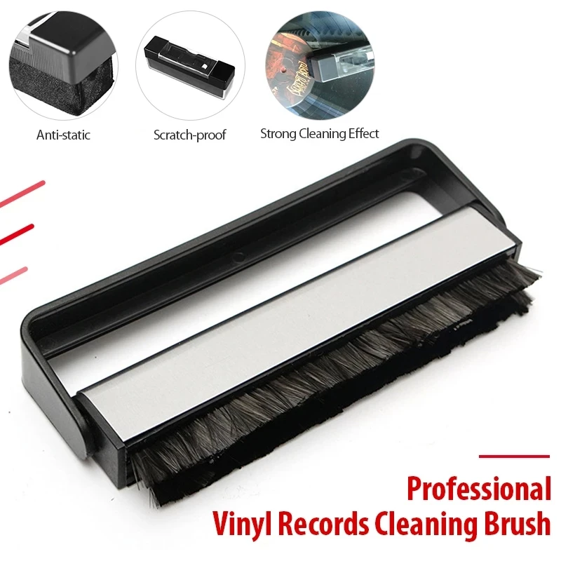 Combination Vinyl Brush Records Player Handle Carbon Fiber Brush