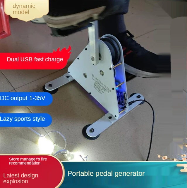 Générateur de pédales à main sans balais, haute puissance, activité de  génération d'énergie de fitness, peut être modifiée, 100W