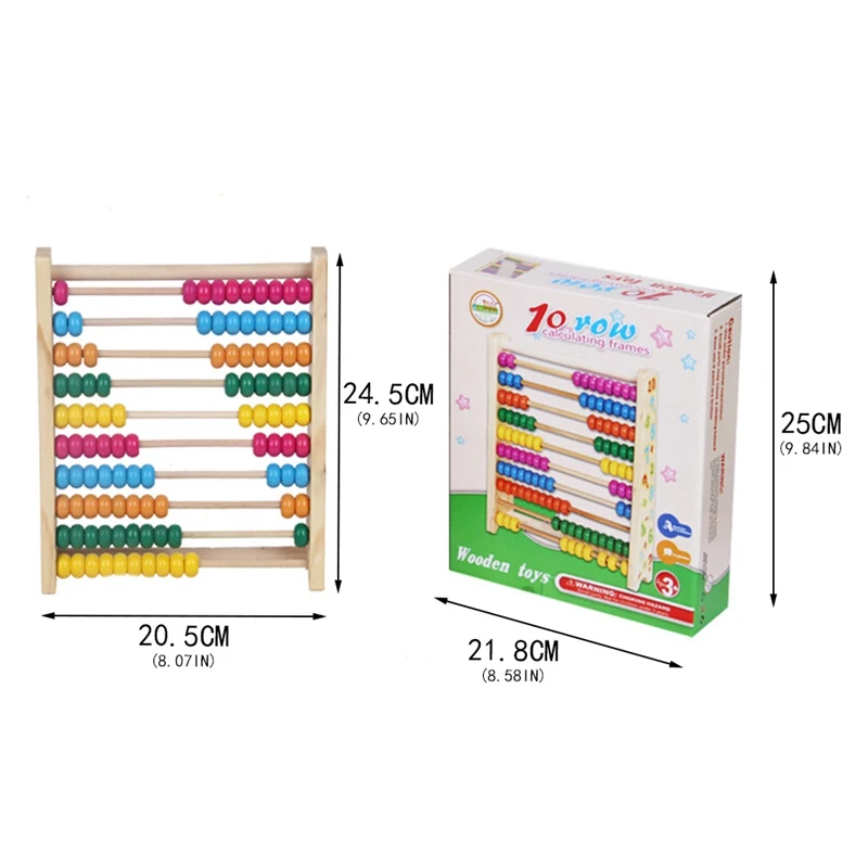 Деревянная стойка Abacus классическая деревянная развивающая счетная игрушка с 100 бусинами