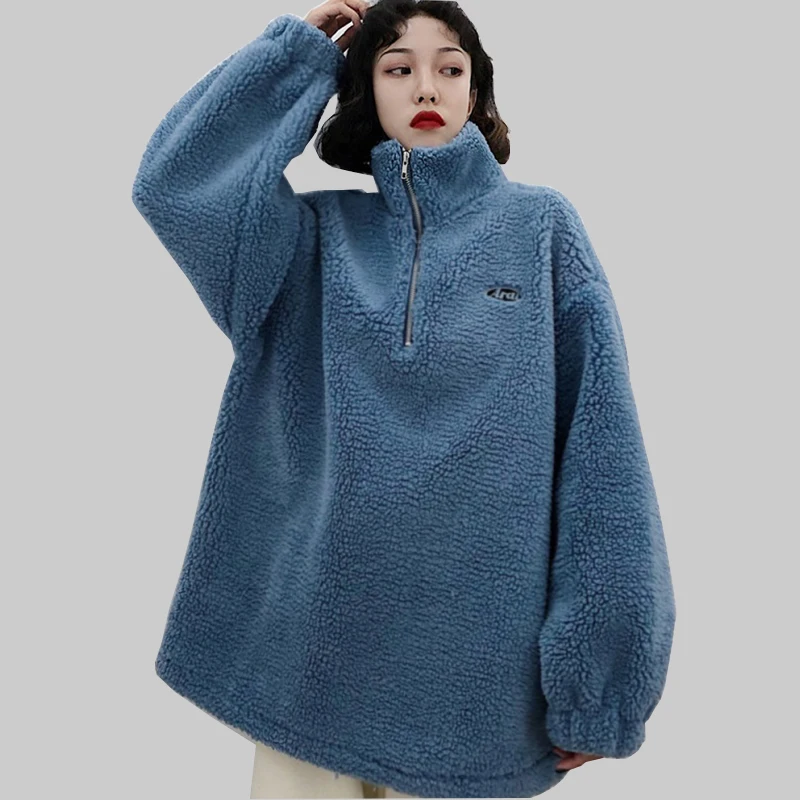  2020 Spring Sweatshirt Plus Size Women's Hoody Lambswool Women's Sweatshirt Turtleneck Autumn Korea