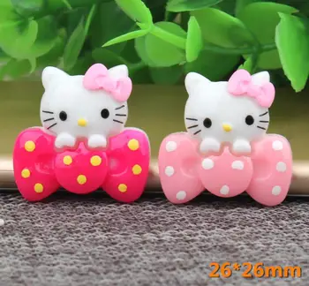 

kawaii flatback Resin Cartoon bowknot cat cabochons For bowknot Hair Bow Centers DIY Scrapbooking Decor