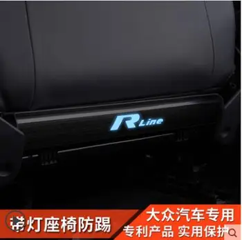 

High quality For Volkswagen Tiguan 2018 2019 LED Interior Accessories Car Seat Anti Kick Board Pad Frame Cover